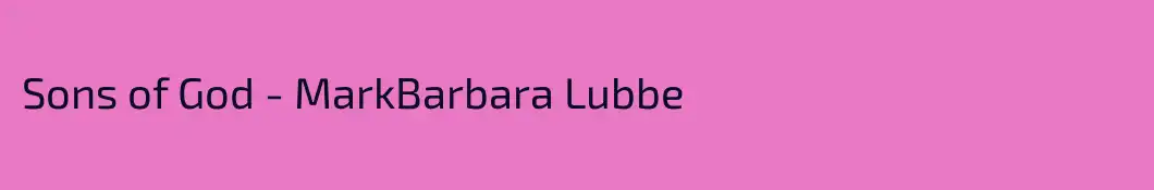 Sons of God - MarkBarbara Lubbe